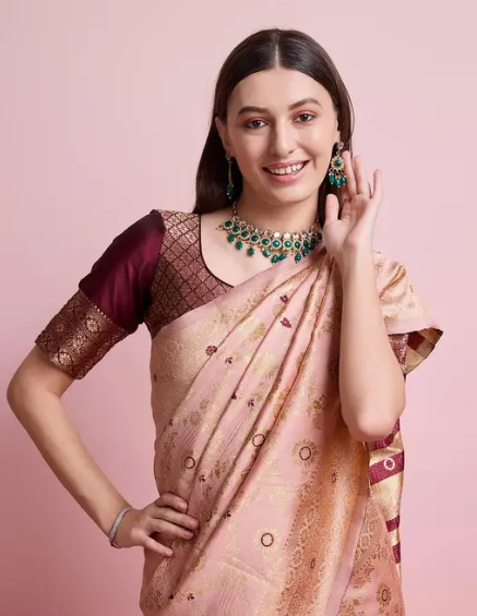 Rich look banarasi silk saree