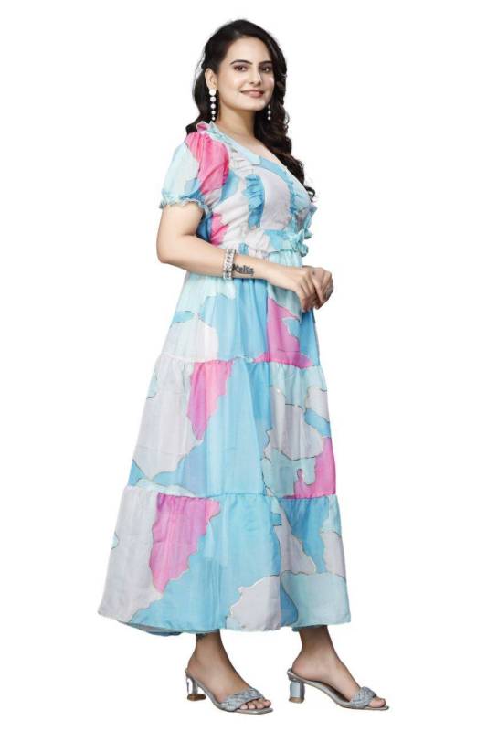 Coscut Georgette long maxi dress