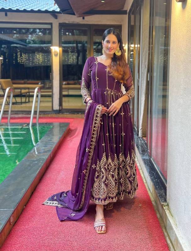 Anarkali Type Gown With Dupatta