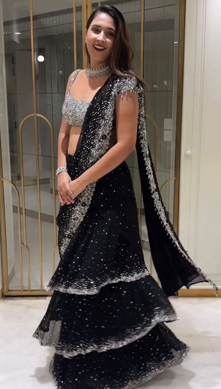 Faux Georgette Lehenga Saree