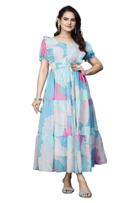 Coscut Georgette long maxi dress