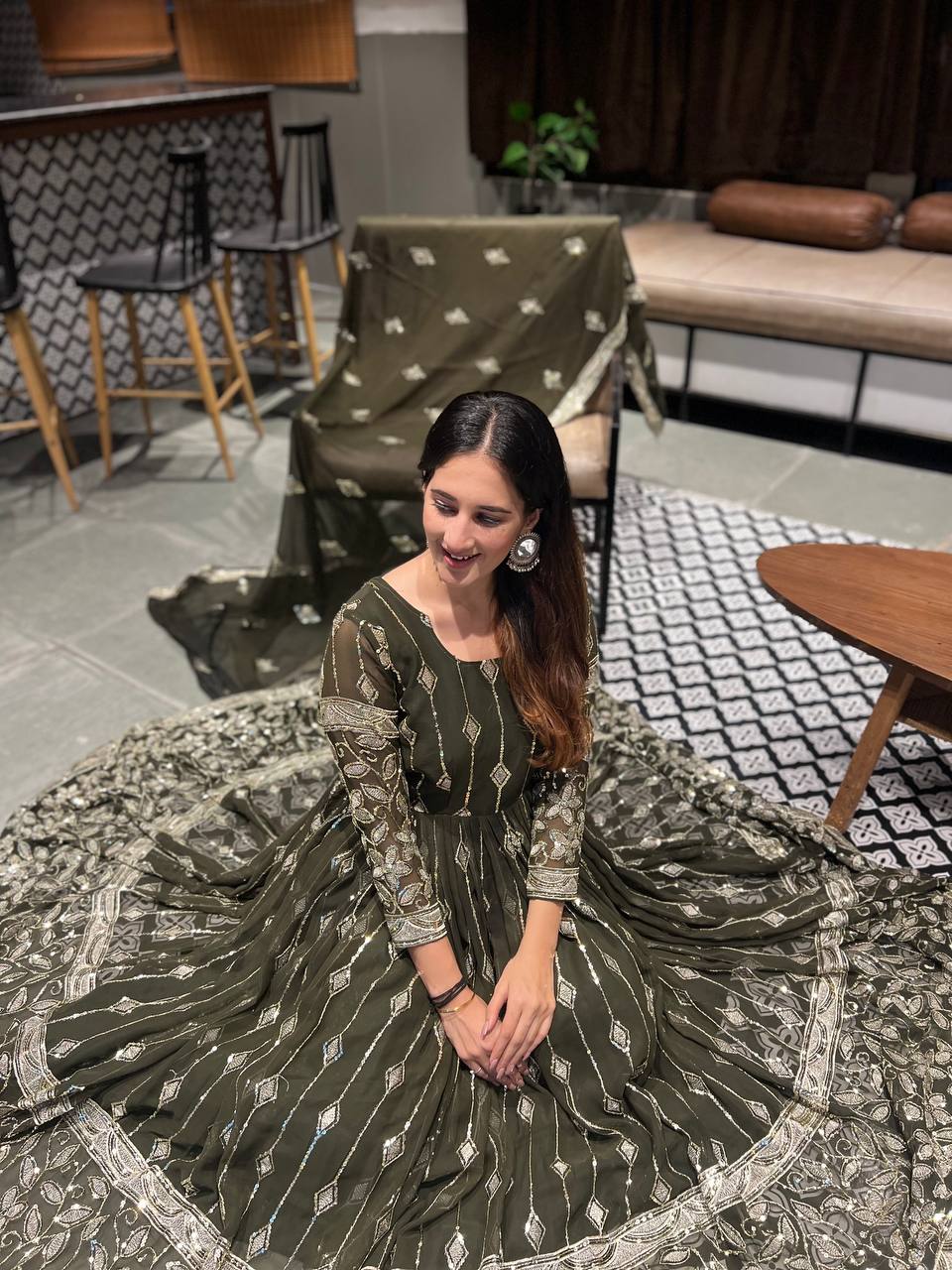 Designer Anarkali Suit in Fancy Style