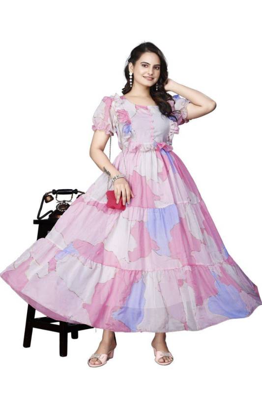 Coscut Georgette long maxi dress