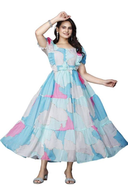 Coscut Georgette long maxi dress