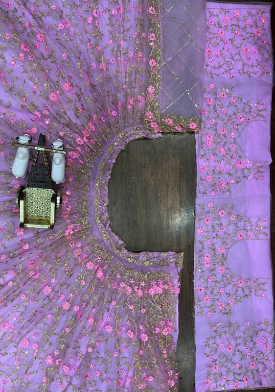 Soft Butterfly Net Sequins Embroidered Work Lehenga Choli set