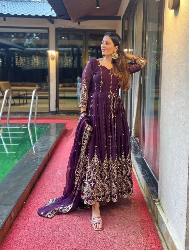 Anarkali Type Gown With Dupatta