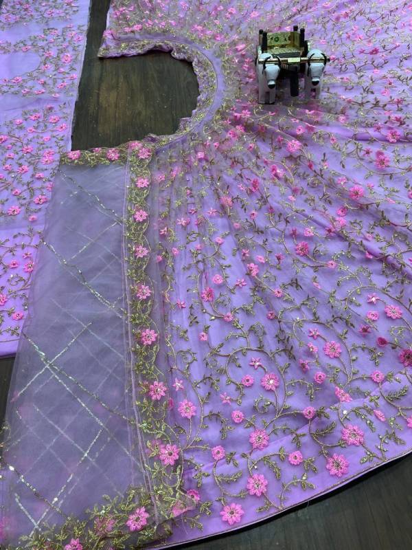 Soft Butterfly Net Sequins Embroidered Work Lehenga Choli set