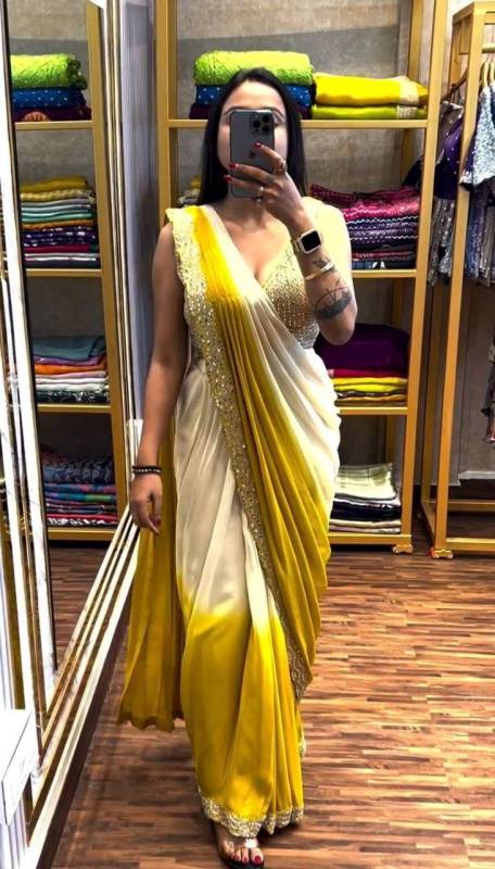 Ready To Wear Soft Chinon Silk Saree